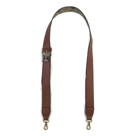 Unbranded Faux Leather Reptile Snake Print Adjustable Purse Strap 1.5" X 50" - Picture 3 of 9